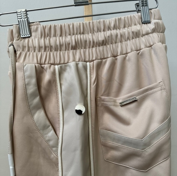 NWT Maniere de Voir tan beige snap side track pants - Picture 3 of 6